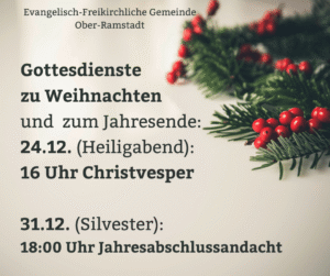 Gottesdienste zu Weihnachten