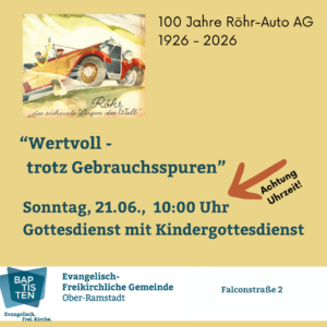 Gottesdienst 100 Jahre Röhr-Auto AG